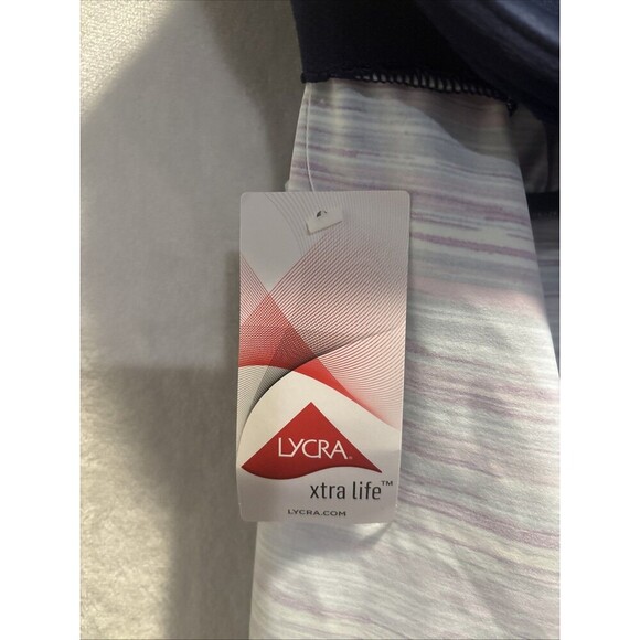 Lands End Tankini Swimsuit Top Women's Size 20W Square Neck Underwire Stripe NWT - Picture 15 of 16